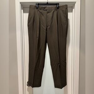 CORBIN Expressly for Dillards Brown Wool Pants/ Slacks 38R Cuff Office, Dressy